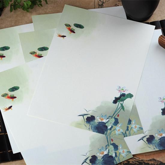 8 teile/satz Retro Kraft Papier Brief Pad Schreiben Brief Schreibwaren Romantische Hinweis Handwerk Papier Malerei Papier Schule Bürobedarf 26*18.5cm