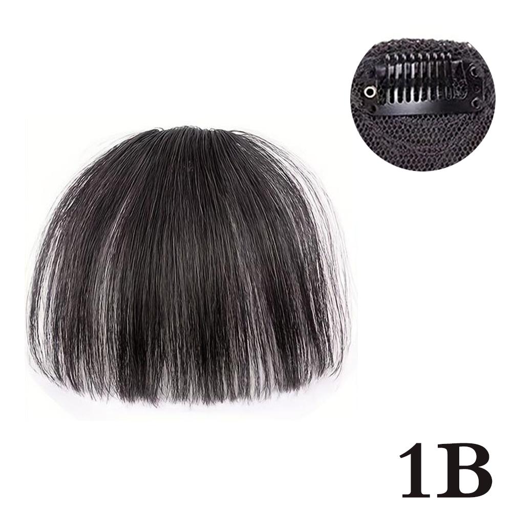 LISI HAIR Synthetische Kurze Gerade Gefälschte Pony Haarteil Perücke Clip In Pony Haar Verlängerung Air Pony Natürliche Perücke Für Frauen verwenden 10cm