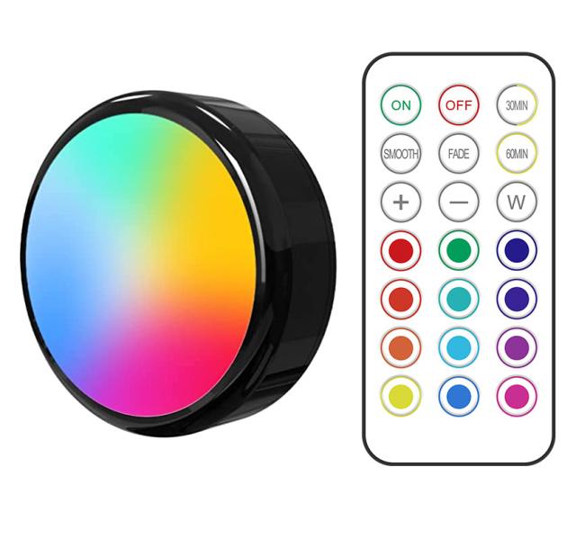 Fernbedienung LED Puck Lichter Dimmbare RGBW 13 Farben Küche Flur Schrank Schrank Lichter Touch Sensor Dekor Nacht Lampe 1 lamp 1 controller