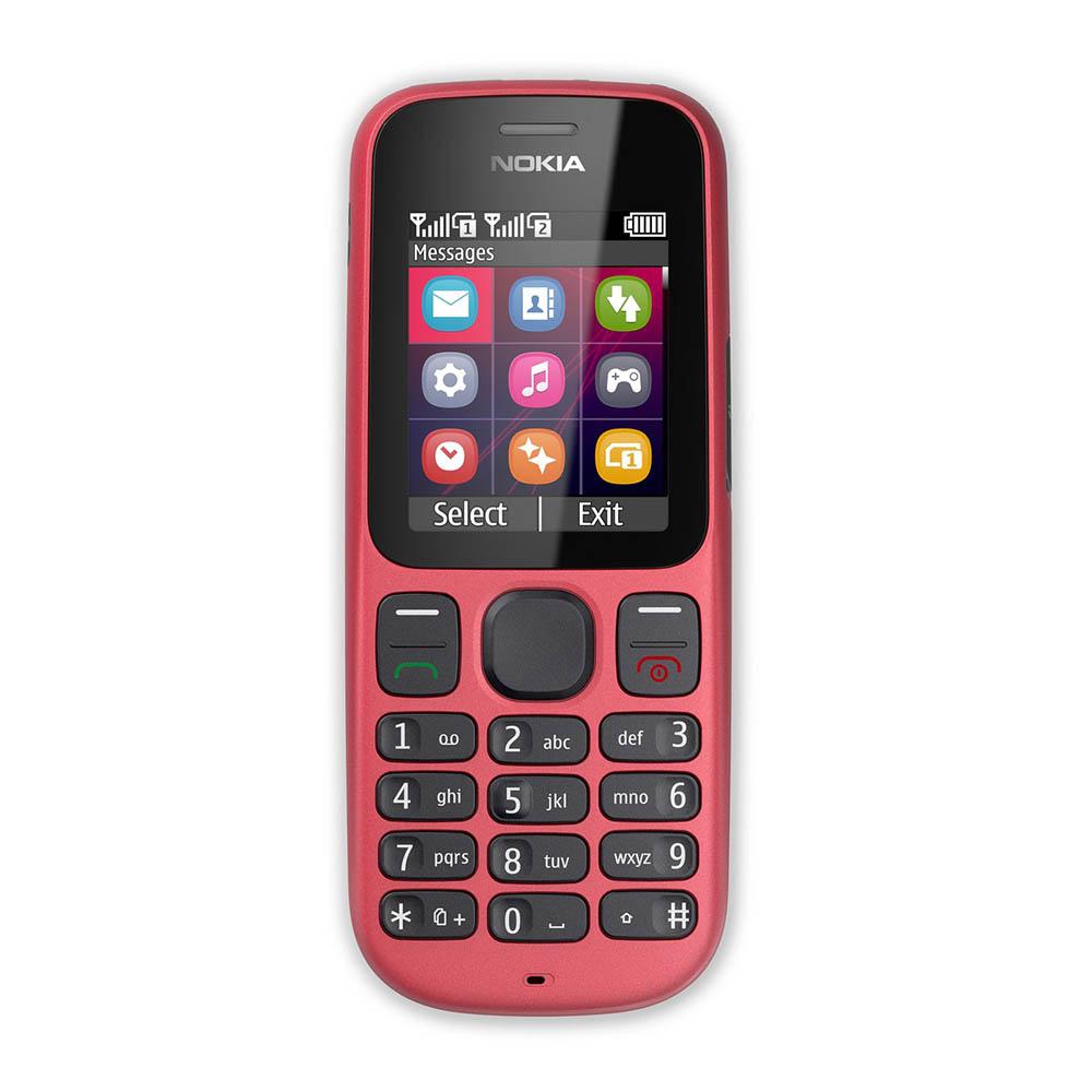 Überholtes Original Nokia 101 (1010) 2G Dual-SIM-Mobiltelefon mit 2 SIM Simple set rot