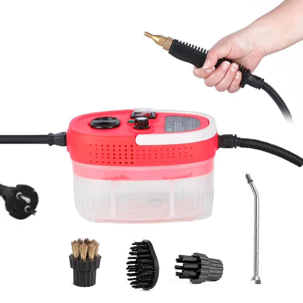 2500-W-Dampfreiniger für die Autoreinigung zu Hause, schnelles Aufheizen, tragbarer Hochtemperatur-Dampfreiniger EU Plug rot