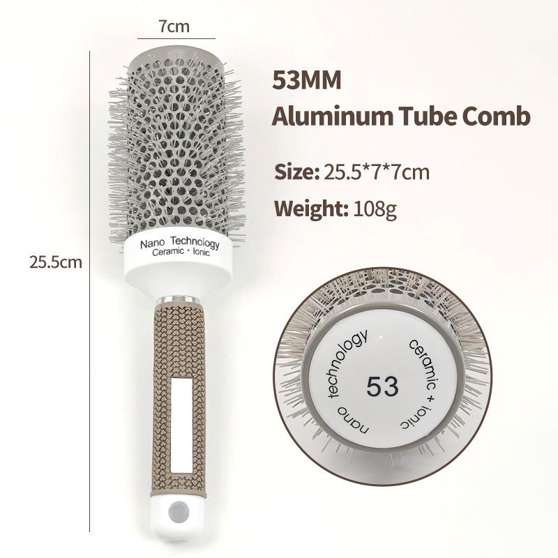 Aluminiumrohr Borstenwalze: Flauschige Friseur Lockenwickel & Föhn Glättungs Styling Rundbürste