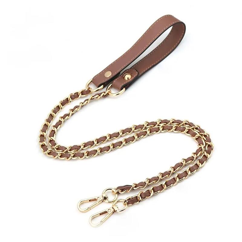 1PC Mode DIY PU Leder Schultergurt Tasche Kette Einstellbare Länge Handtasche Kette Tasche Zubehör