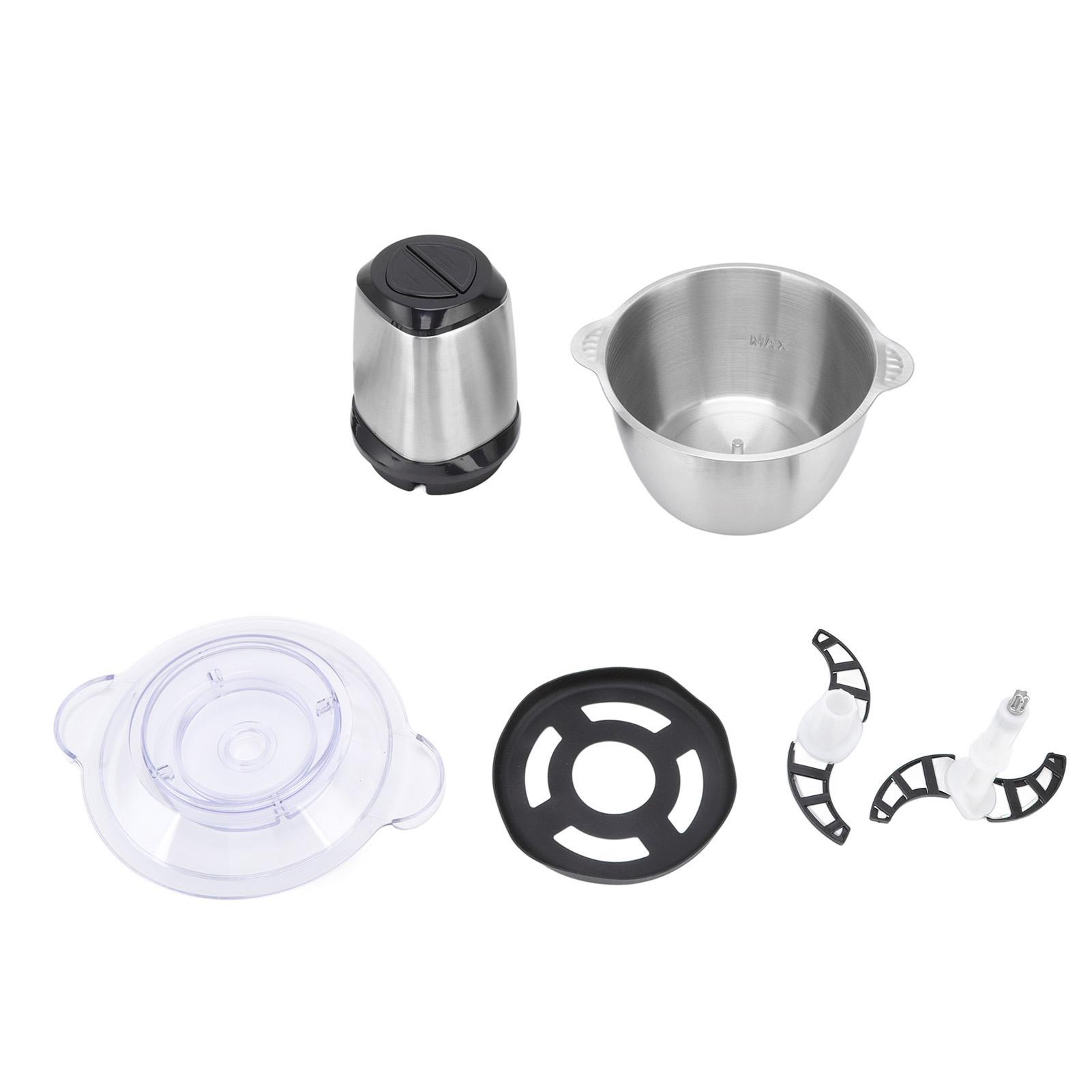 Elektrischer Fleischwolf 350W 2L Zwei Ebenen Bremsfunktion Einfache Reinigung Edelstahl Fleisch L