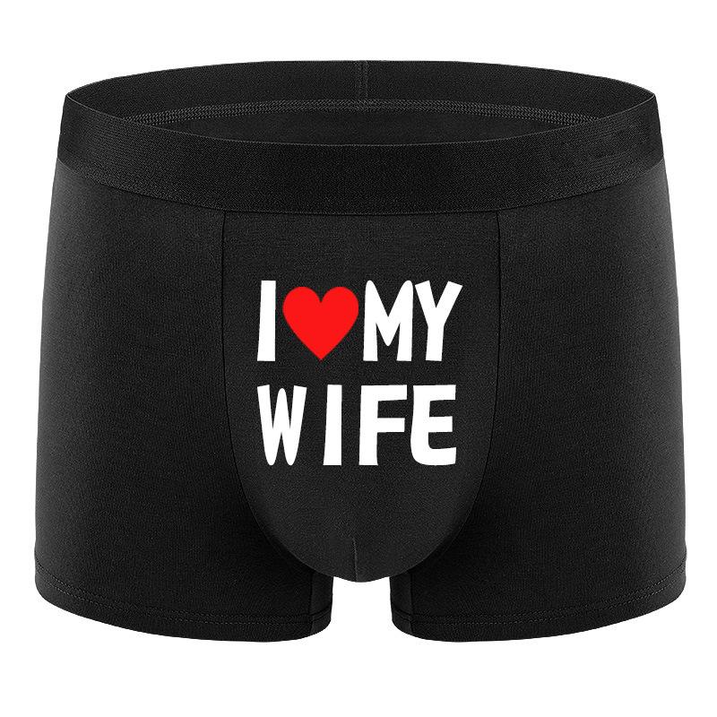 Europäische Größe Herren Boxershorts Unterwäsche Herren Personalisierte Bedruckte Unterwäsche Slips L