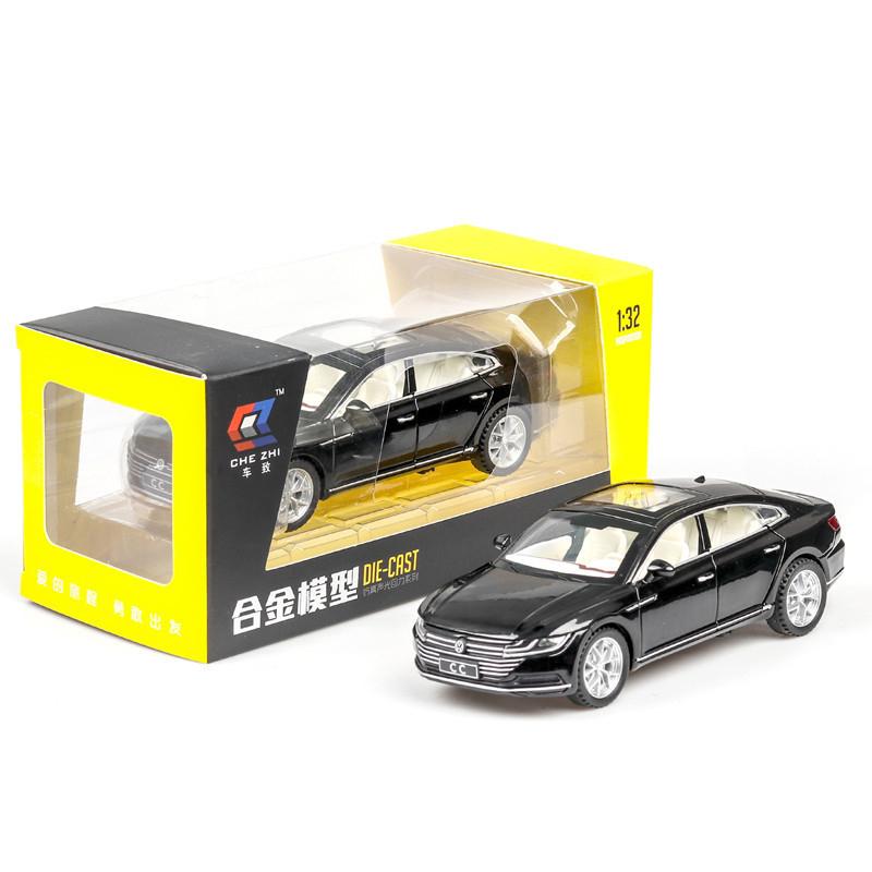 CC-Legierungsautomodell im Maßstab 1:32, Legierungsdruckguss-Modellauto mit Lichtsound, Druckguss-Jungen-Geburtstagsgeschenk, Kinderspielzeug, Nachbildung von Maßstabsspielzeug 1/32-16.5x7x4.7cm schwarz