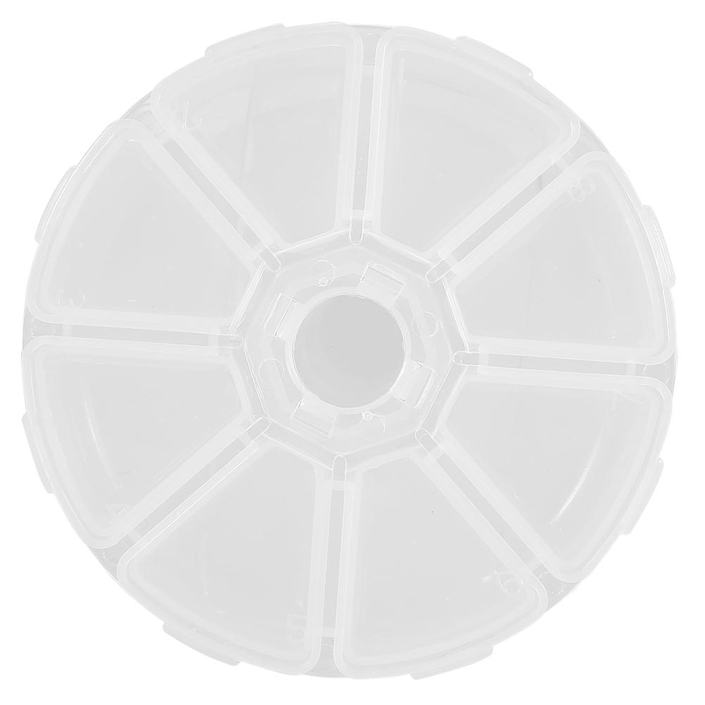 8 Fächer Leerer Nailart-Dekorations-Strass-Edelstein-Perlen-Behälter Nagelzubehör Aufbewahrungsbox