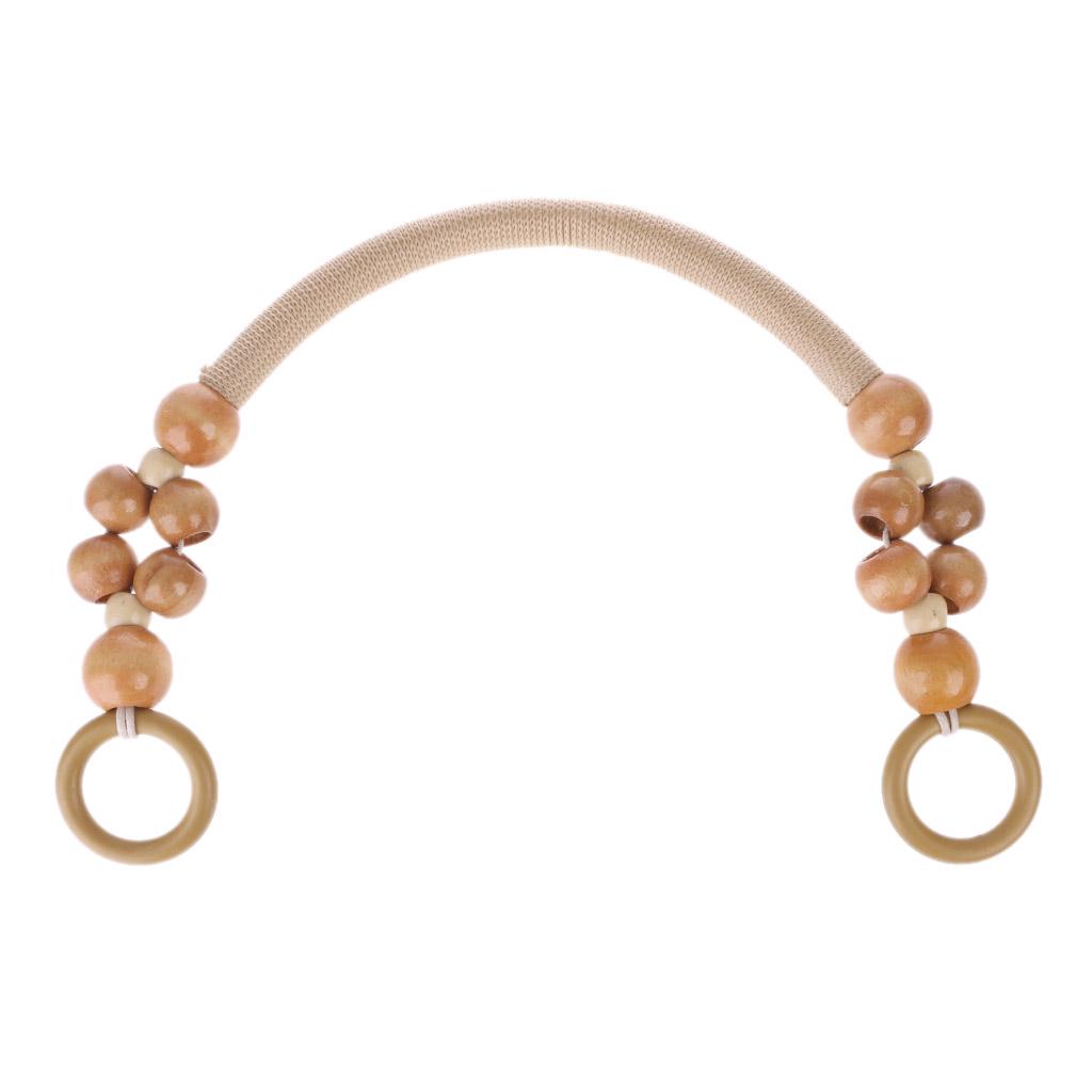 Holzperlen-Seil-Taschengurt-Griff-Schultergurt für Handtaschen-DIY-Ersatz