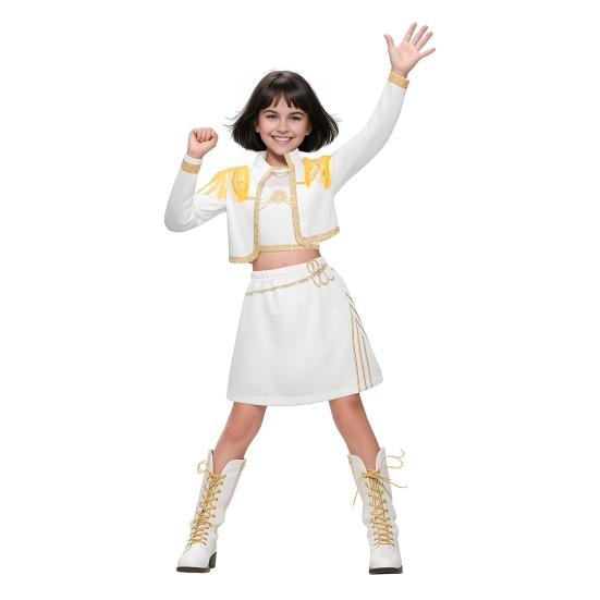 Pop-Sänger Cosplay Kostüm Bühnenauftritt Outfits Mädchen Tanzgruppe Kleidung für Kinder Halloween Karneval Kostüm Party Verkleidung 120cm C