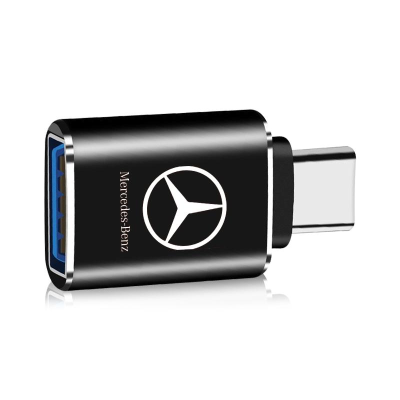 1 Stück Autoladeadapter Typ-C auf USB Konverter Autozubehör für Mercedes-Benz C500 C200 C300 B C E GLA CLA GLK GL ML GLE Klasse Autozubehör benz