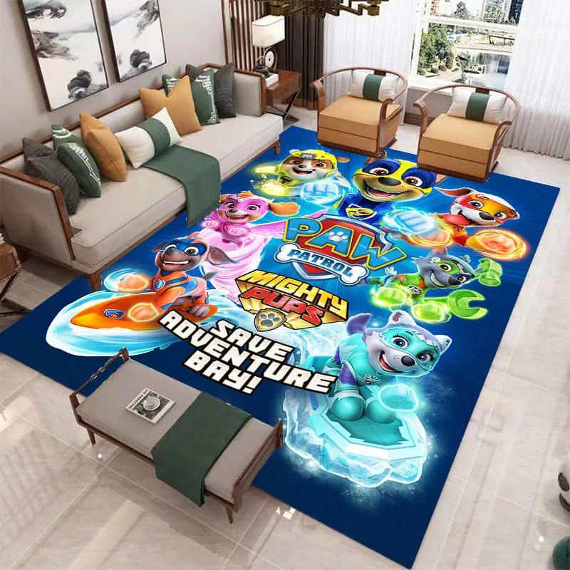 3D Cartoon PAW P-Patrol bedruckter Teppich Wohnzimmer Schlafzimmer Teppich Rutschfester Teppich Zuhause Schlafzimmer Dekoration Läufer Geburtstag Geschenk 50x80cm