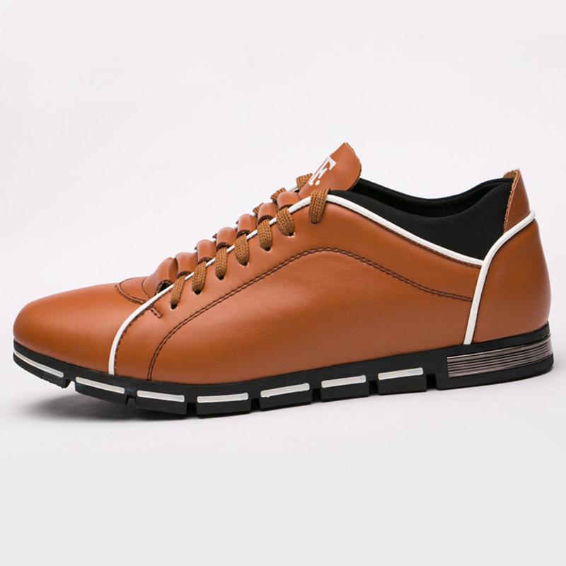 Herren Business-Lederschuhe, Mokassin-Schuhe, atmungsaktive Herren-Casual-Loafer, bequeme Schuhe für Herren 42 hellbraun