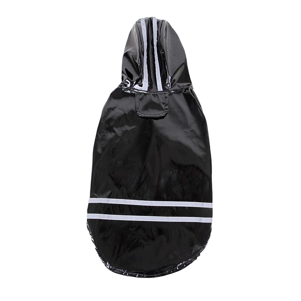 Sommer Outdoor Welpen Haustier Regenmantel S-XL Kapuzenjacke Wasserdichte Jacken PU Regenmantel Für Hunde Katzen Bekleidung (Black,S) schwarz