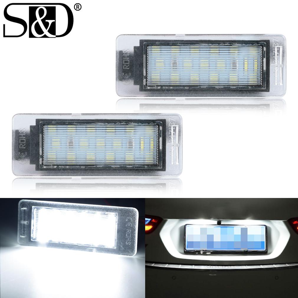 2Pcs Auto LED Anzahl Hintergrundbeleuchtung Lampe Kennzeichen Lichter Canbus Für OPEL MOKKA Insignia Cadillac GMC Cruze Camaro Corvette buick