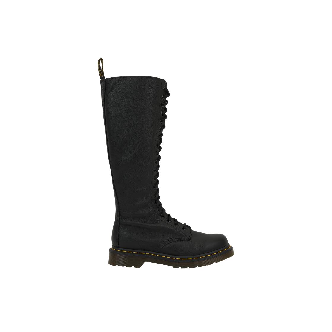 DR. Martens 1B60 Virginia Leder Einfache Unifarbene Hohe Stiefel Damenstiefel Schwarz 23889001 38 black