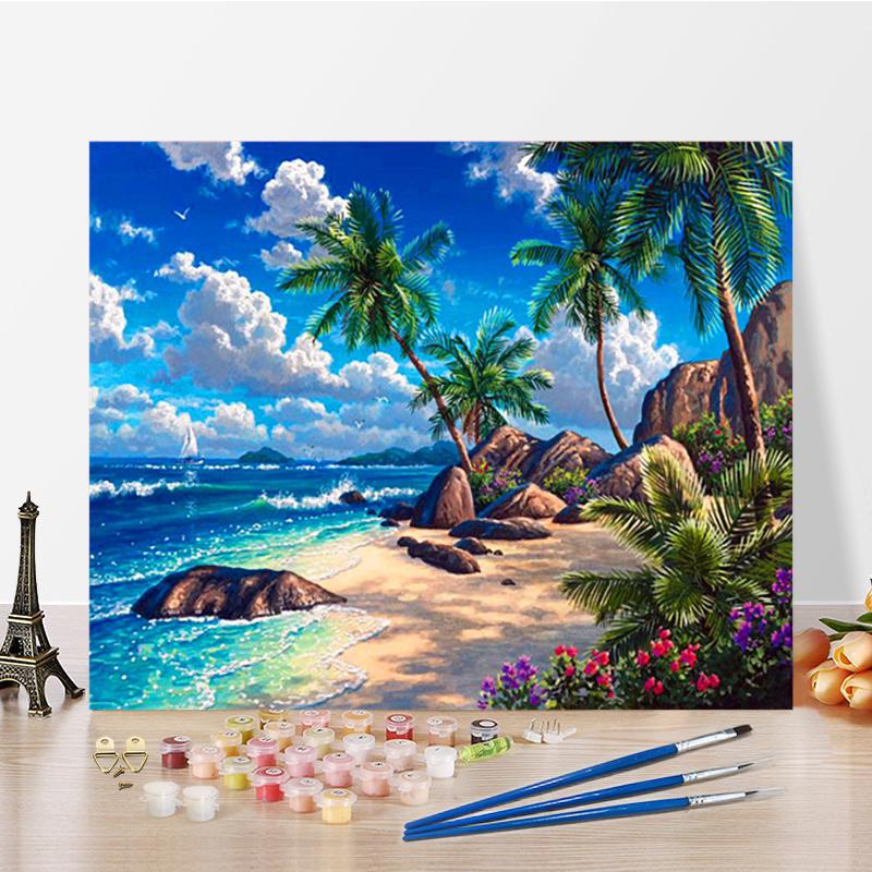 Kunst DIY Malen nach Zahlen, digitales Ölgemälde, Hobbys, Ölgemälde, Zahlen, Malerei, Diamantmalerei, Heimdekoration 40x50cm no frame