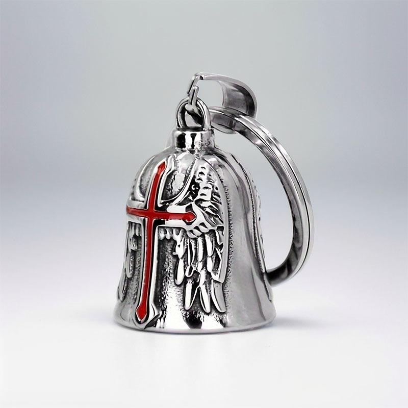 1pc Motorrad Reiten Glück Glocke Edelstahl Retro Punk Motorrad rot