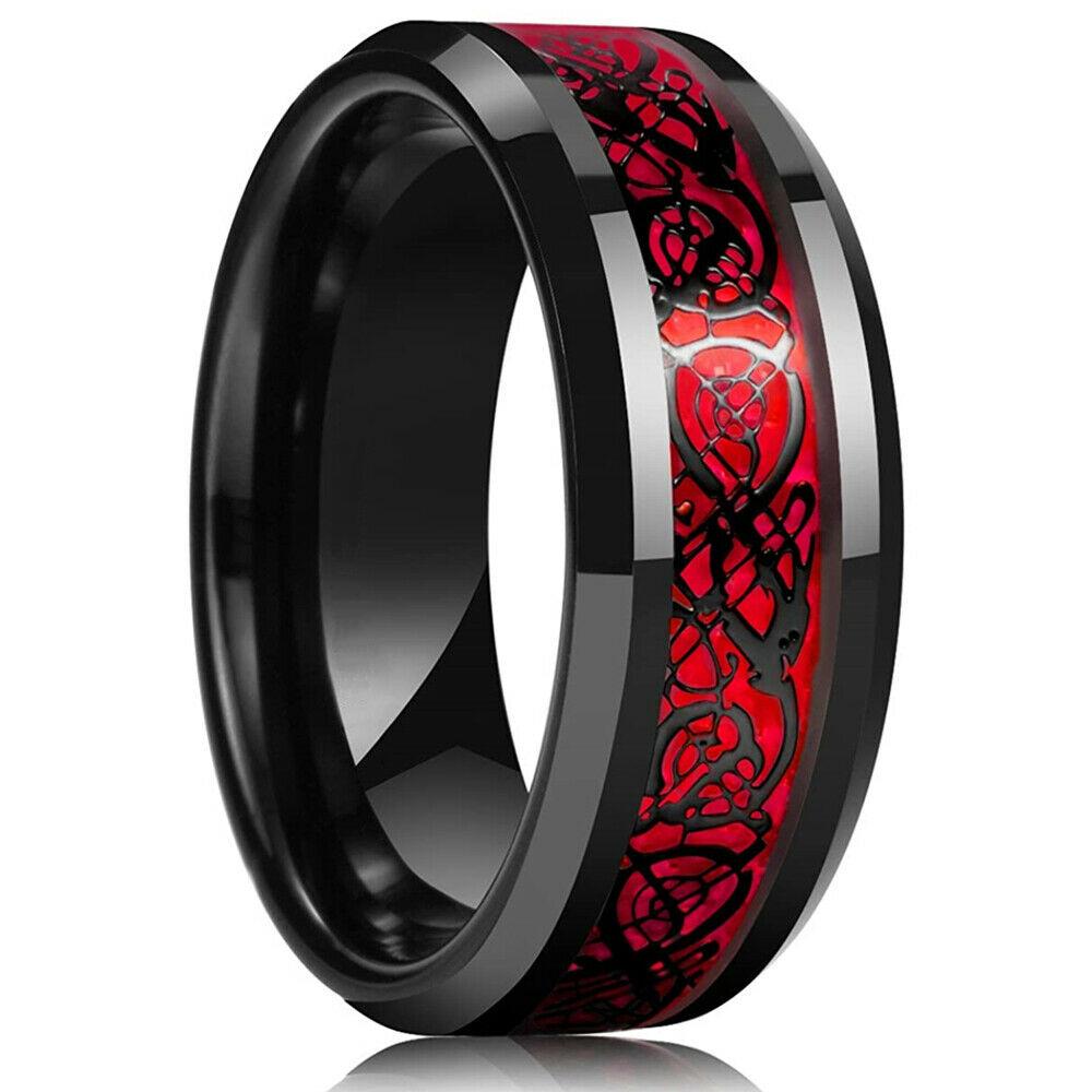 Einfache 8mm Regenbogenfarbene Edelstahlringe für Männer Frauen Bunte Matte Gebürstete Herrenringe Ehering Schmuck Dropshipping 9 black
