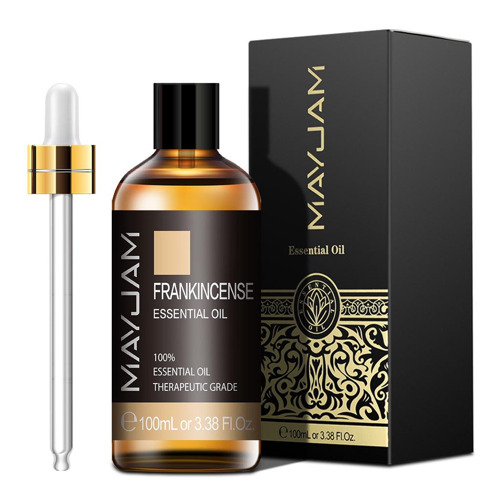 MAYJAM 100 ml ätherisches Lavendel-Eukalyptus-Zimt-Pflanzenöl für Spa-Massage, Hautpflege, Luftreiniger, Luftbefeuchter, Aromatherapie, Rosen-Teebaumöl Frankincense