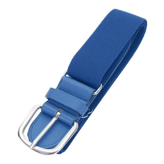 Baseball-Gürtel für Erwachsene, elastisches Band, verstellbare Länge, Kunstleder, Baseball-/Softball-Gürtel, Unisex, Bund in leuchtenden Farben himmelblaue