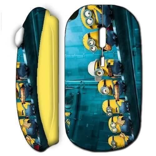 Kabellose Maus - Die Minions - Gelb - Kompatibel mit Mac und PC - WLAN-USB-Stick - Drahtlose Technologie