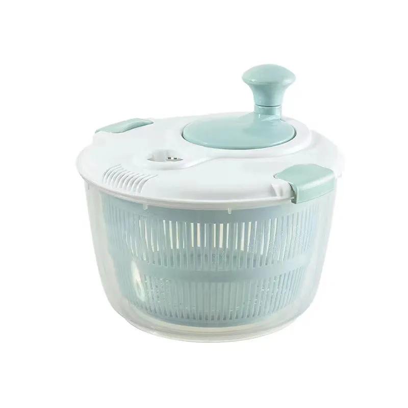 WTEMPO Trockenkorb, Gemüse- und Salat-Trocknungswerkzeuge, große Kapazität und Multifunktions-Gemüse-Dörrgerät 24*22*19.5cm hellblaue