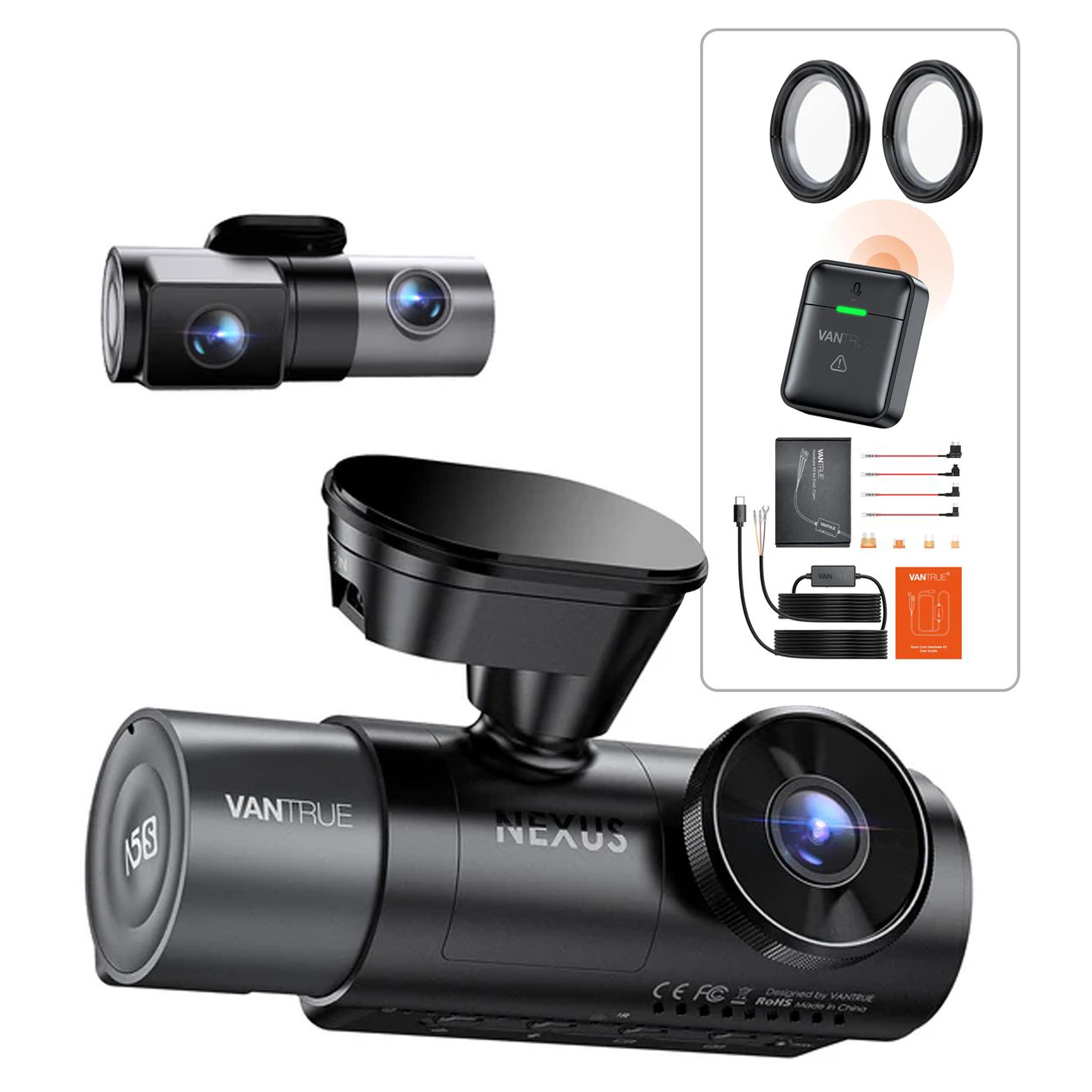 Vantrue N5S 4-Kanal 360 Grad WiFi Dashcam [Kostenlos beim Kauf]: 40mm CPL-Filter*2 + VP03 Festverdrahtungskit + Fernbedienung]