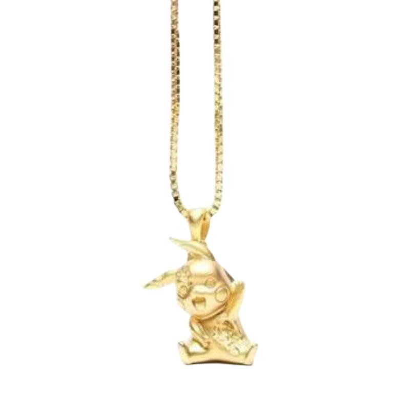 Pokemon Halskette Anhänger Schmuck Zubehör Cartoon Anime Teenager Paar Mode Atmosphäre Trend Hochwertige Dekoration Geschenke fluoreszierende grün