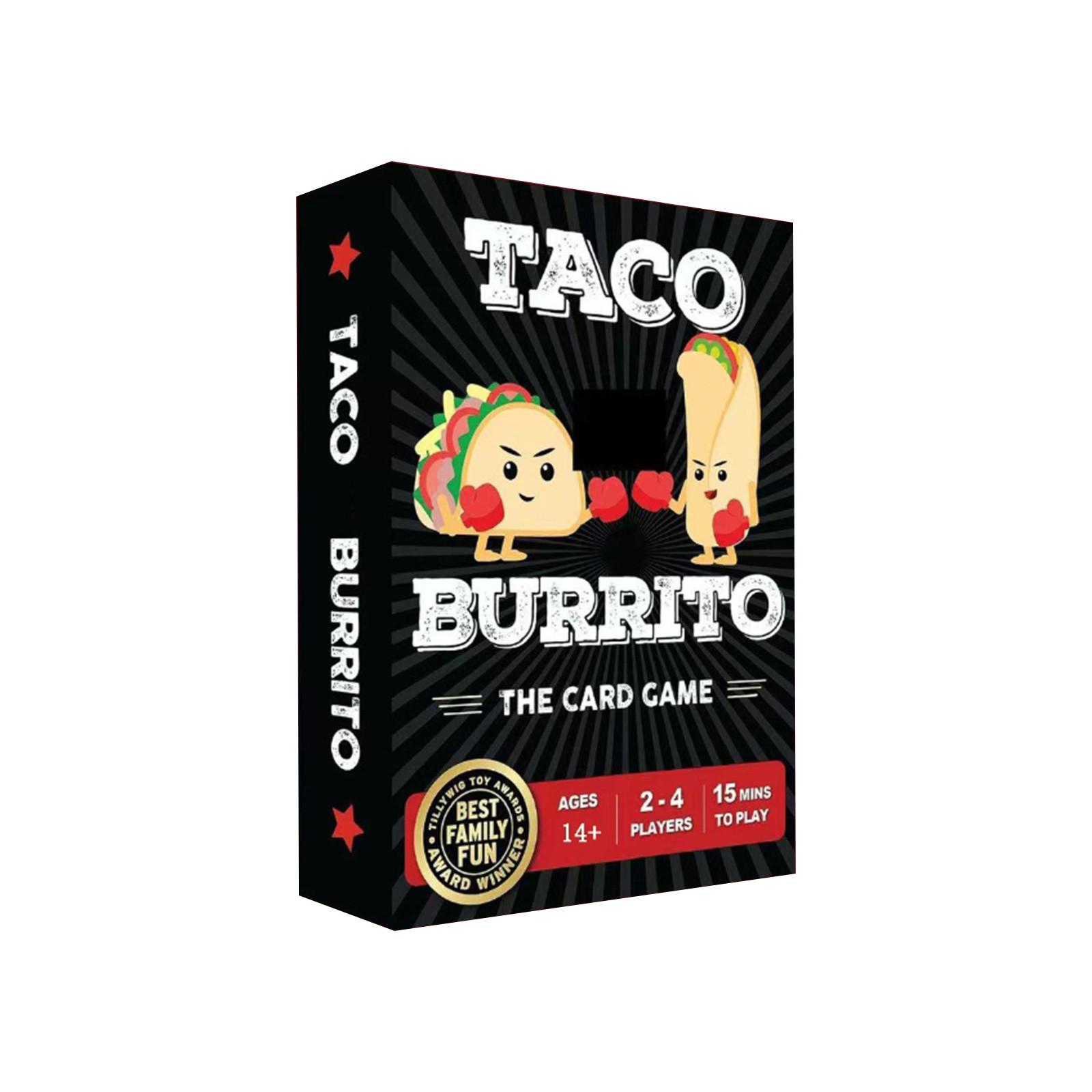 Taco vs. Burrito-Familienbrettspiele für Kinder von 6–8 und 8–12 Jahren und älter – lustige Kartenspiele für Kinder und Familien, Spieleabend für Kinder mit der Familie