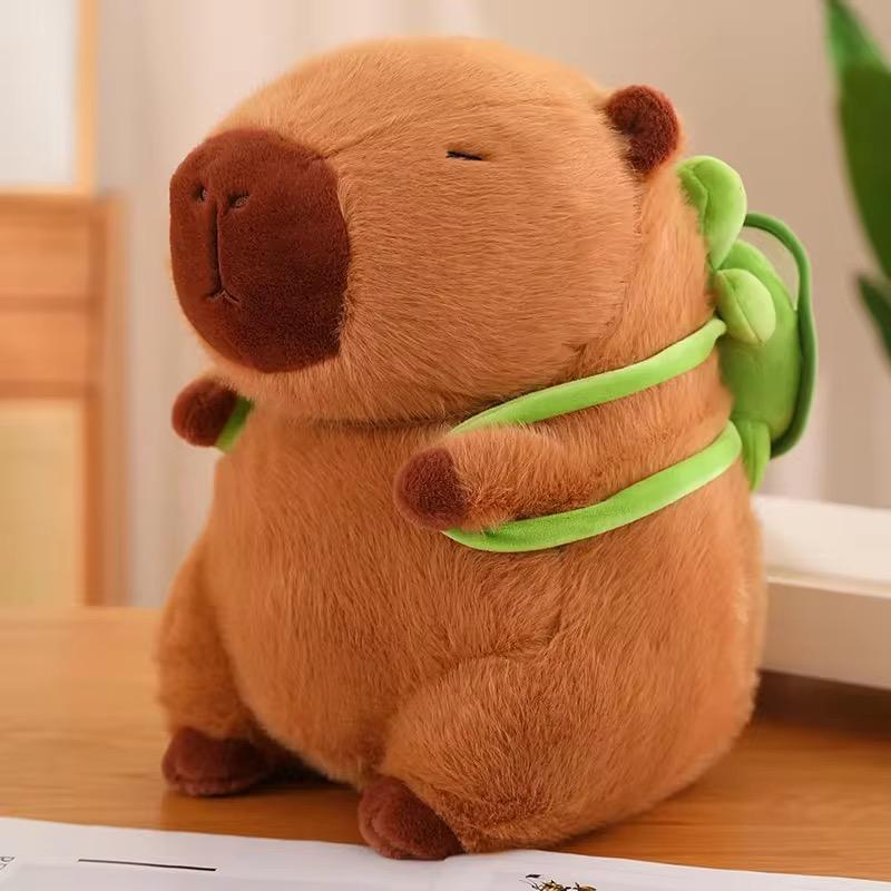 Neues 21cm Capybara Plüschtier Simulation Capibara Anime Flauschiges Spielzeug Niedliche Tiere Strandstil Stofftier Weihnachtsgeschenke für Kinder