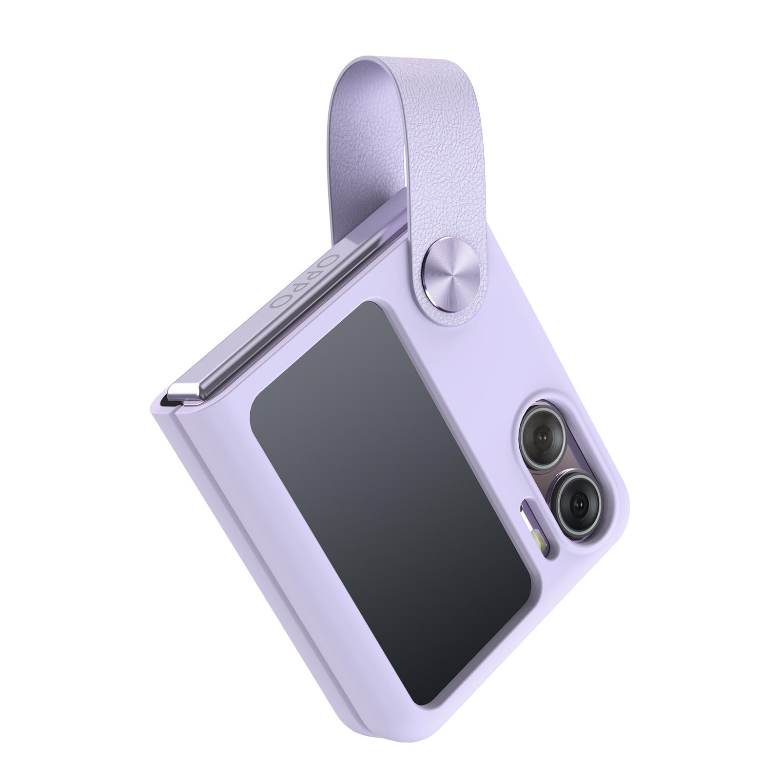 NILLKIN für OPPO Find N2 Flip 5G Hülle Flex Flip Case FlipFinger Strap Liquid Sillicone Phone Back Cover für Oppo Find N2 Flip OPPO Find N2 Flip violett