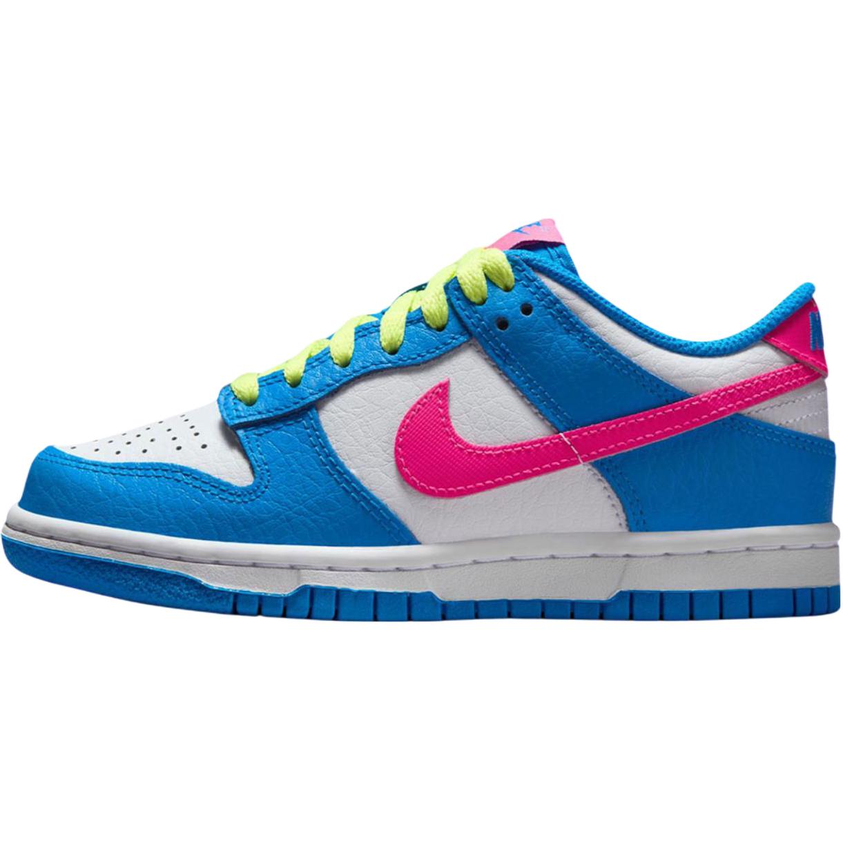 Nike Dunk Low GS Photo Blue Hyper Pink Kinder-Sneaker Weiß Light-Lemon-Twist IB7747-406 40