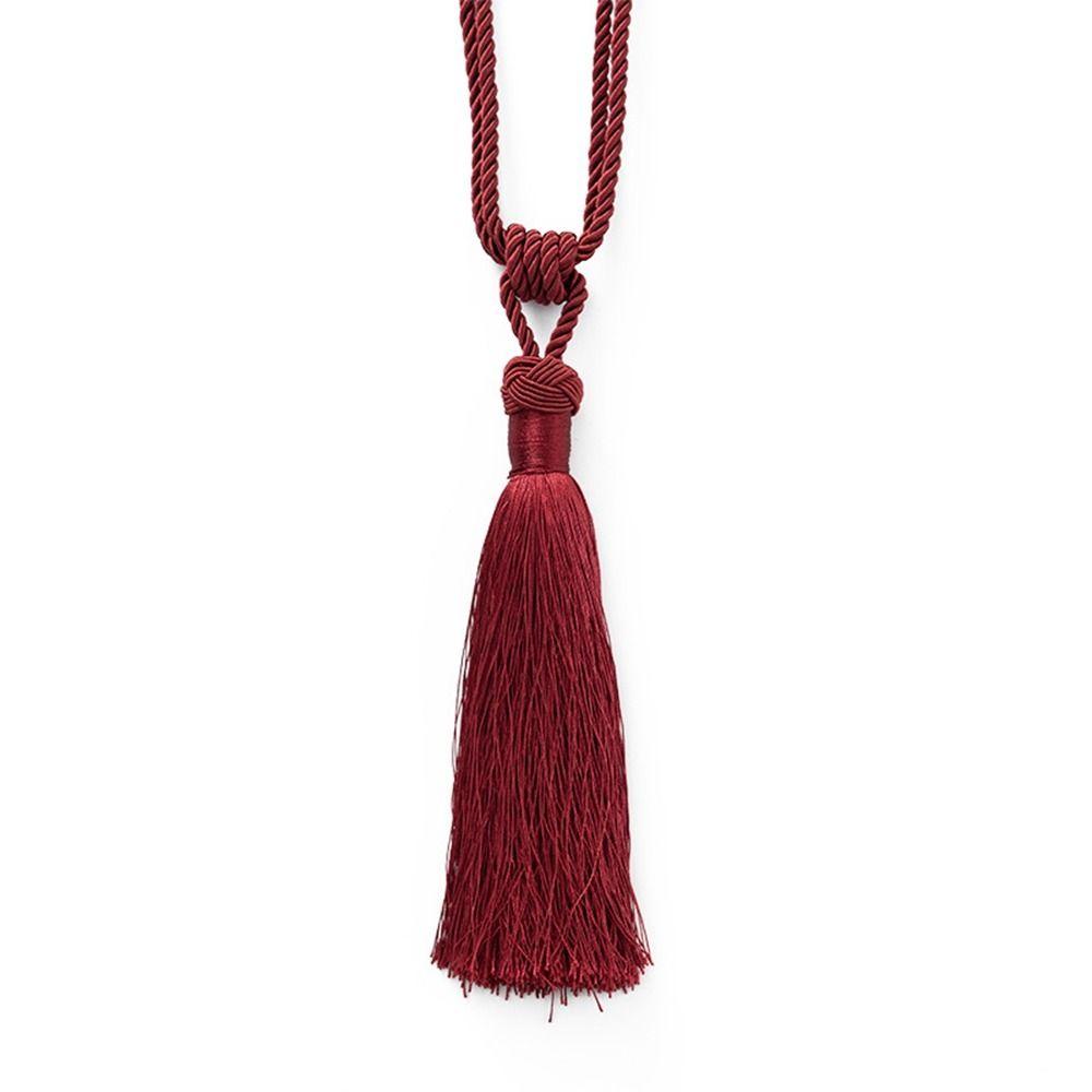 Geflochtene Quaste Vorhang Raffhalter Satin Seil Vorhang hängen Ball Strap praktische Fenster Fringe rot