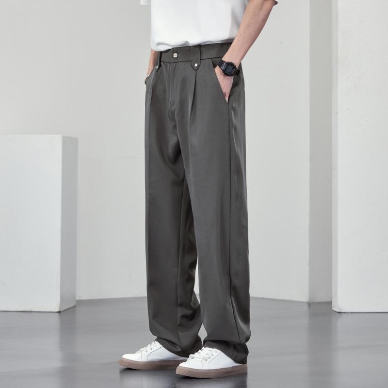 Übergröße 8XL Herrenhose Frühling und Sommer Mode Herren Freizeithose Herren Locker Herren Gerade Hose XXXXL grau