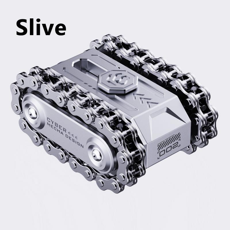 Mini-Panzer 002 EDC Fidget Toy - Drücken Drehen Schieben Stressabbau-Spielzeug für Erwachsene Kinder, Cooles Schreibtisch-Gadget ADHD Sensorisches Geschenk
