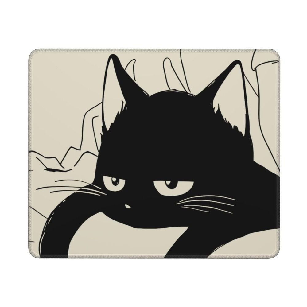 Diatom Ooze Black Sleepy Cat Mauspad 11,4*9 Zoll Büro Computer Mousepad Büro