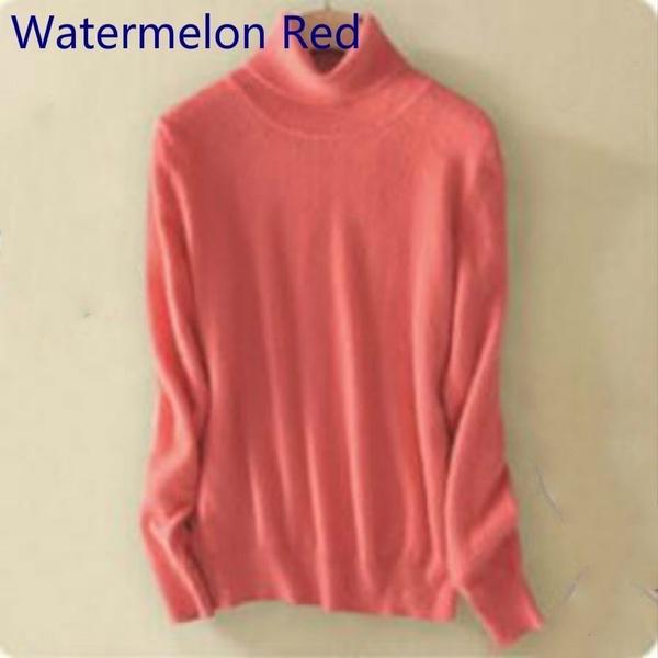 Pullover aus reinem Kaschmirwolle für Damen, gestrickt, Rollkragen, Kaschmirpullover, Pullover, Elastizität, Pull Femme, Stehkragen, Strickpullover 3XL orange