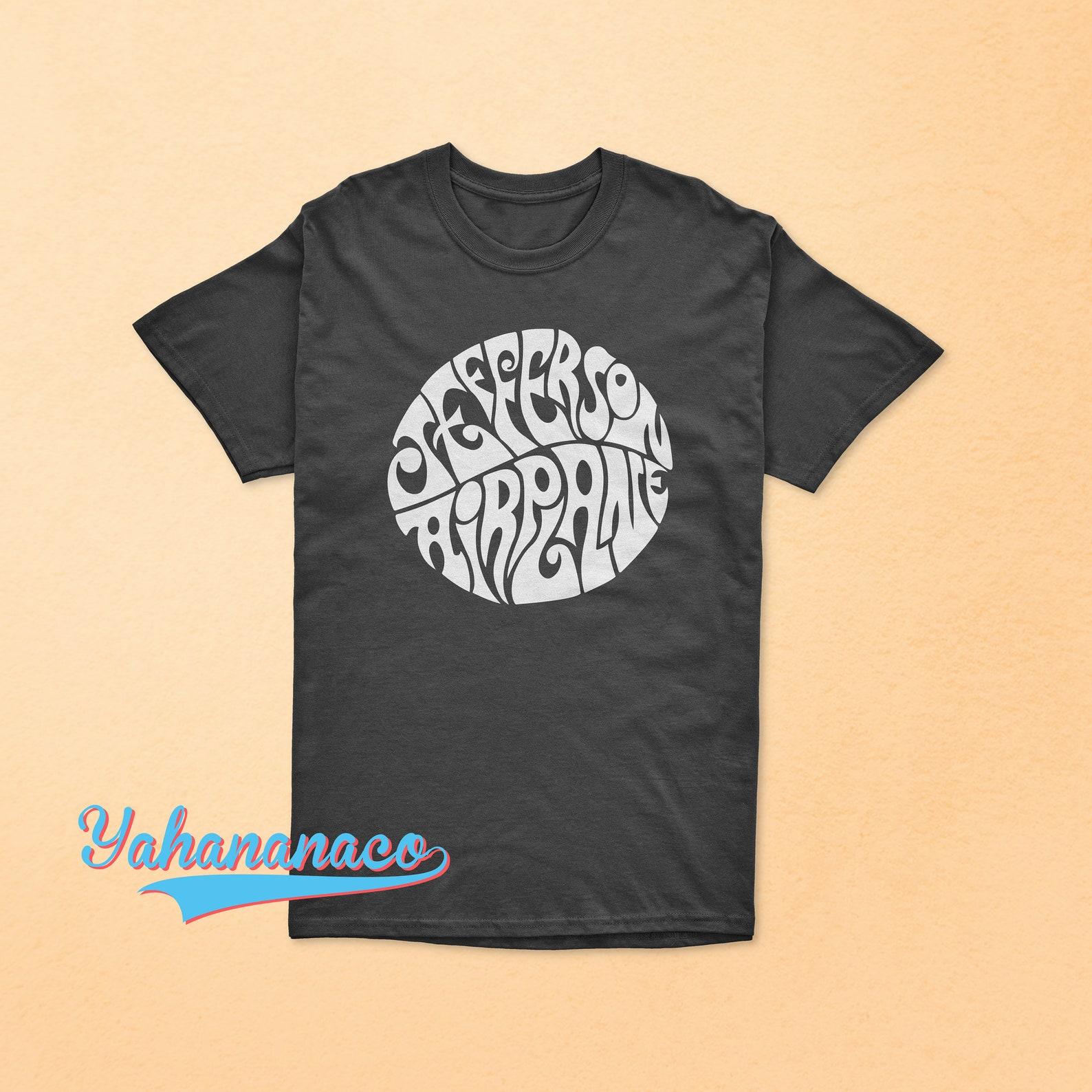 Jefferson Airplane Shirt Amerikanische Rockband Psychedelic Rock Folk Rock Garage Rock Musikband Schwarz Weiß Sport Grau T-Shirt L