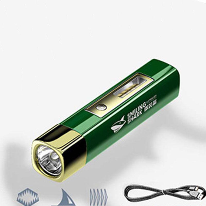 Power Bank-Taschenlampe, LED-Taschenlampen-Aufladung, helle Taschenlampe, starkes Licht, Schatz für Notladung mit großer Reichweite 867A grün