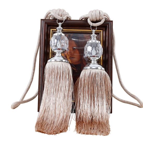 Vorhang-Raffhalter, stilvolles hängendes Design, dekorativer Vorhang-Raffhalter aus Polyester für Zuhause apricot