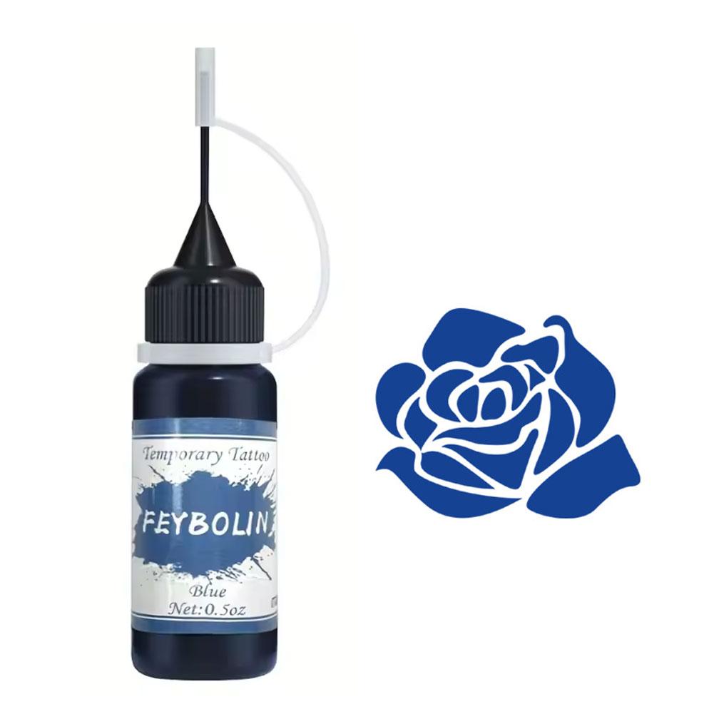 Henna Tattoo Gel Schweißfest Temporär Lang Anhaltend Körperkunst Farbe Wasserdicht DIY Alle Hauttypen blau