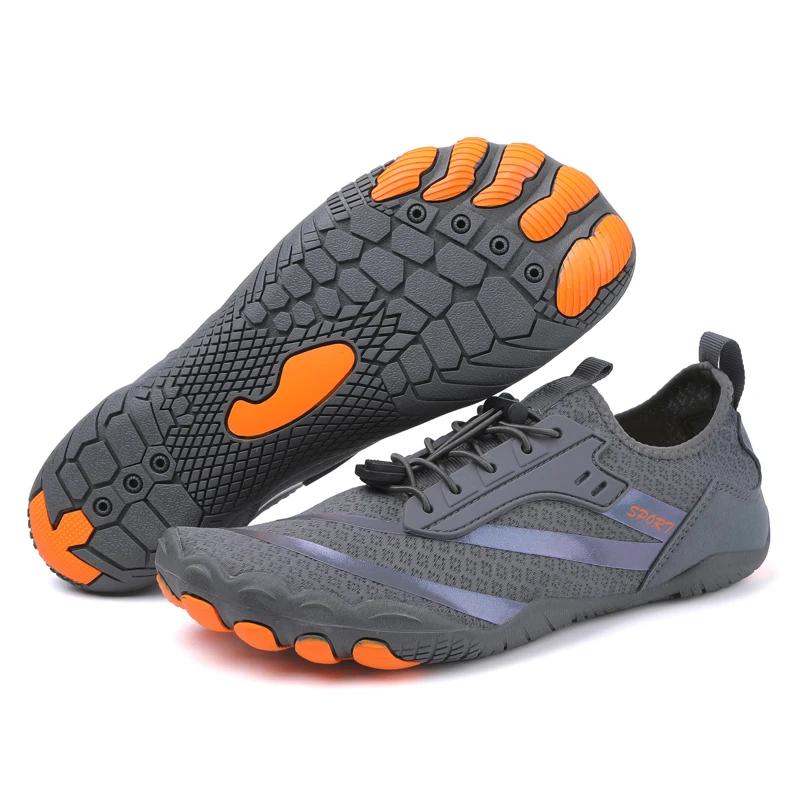 NEU Unisex Barfußschuhe Herren Damen Schwimmen Barfuß Sommer Outdoor Sneaker Strandsandalen Aqua Tauchen Fitness Sport Laufen 43 graue