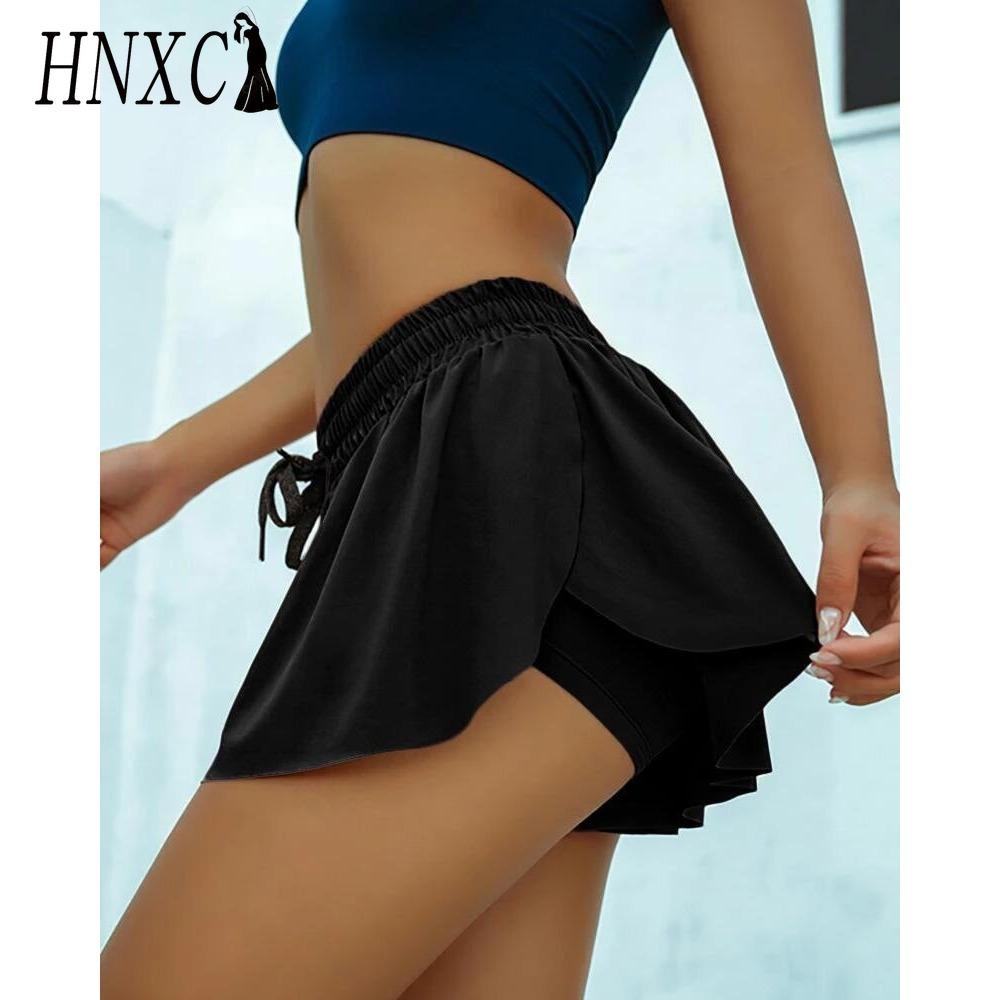 HNXC Damenmode Lässiger Sommerrock M schwarz