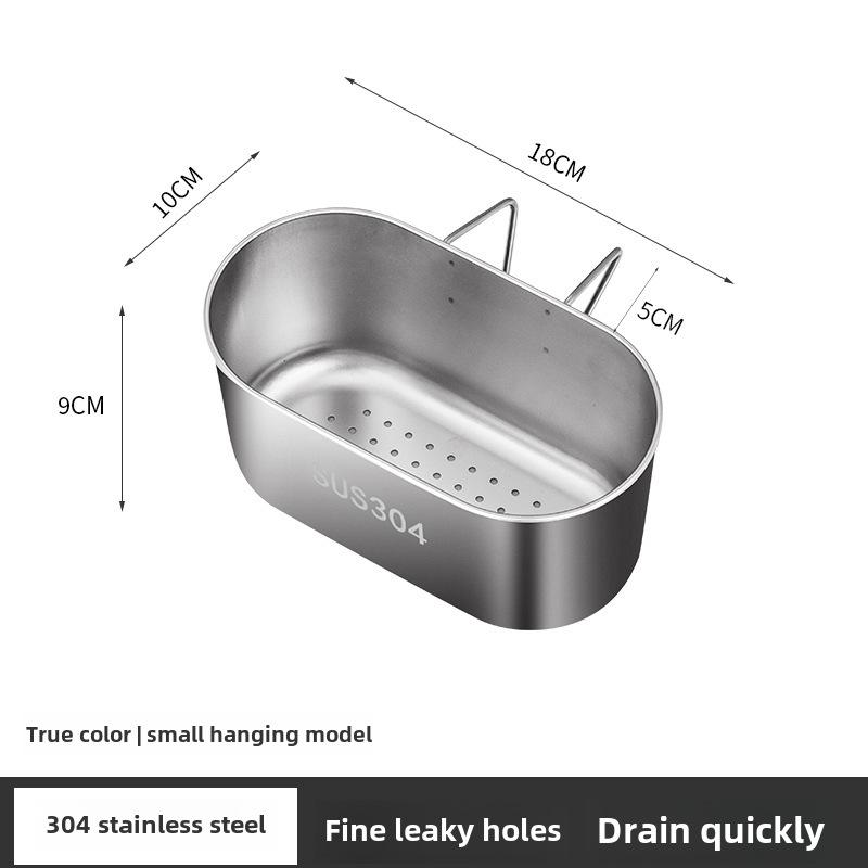Edelstahl Spüle Sieb Korb Spüle Filter Ablauf Obst Gemüse Abtropffläche Filte Reste Suppe Müll Box Küche Werkzeug 1PCS silber