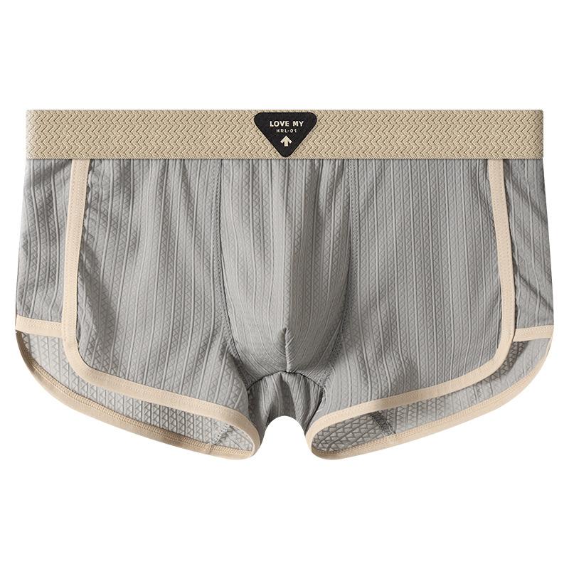 Gestreifte Boxer Herren Unterwäsche Atmungsaktiv Herren Boxershorts Cuecas Masculinas Boxershorts Herren Slips Größe 3XL 2XL graue