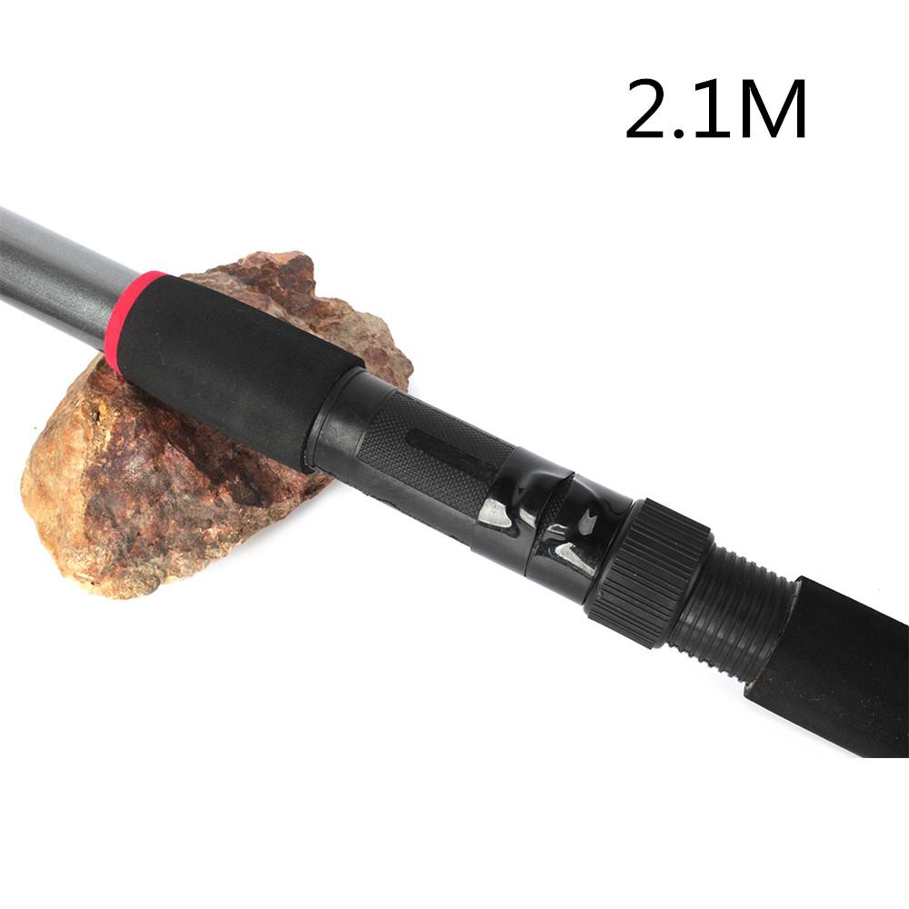 FTK Teleskop Rock Angelrute Spinning Karpfen Feeder Carbon Faser Angeln 2,1 M 2,4 M 2,7 M 3,6 M 4,5 m Mini Reise Angelrute Rollenhalter 30G-60G-2.1M