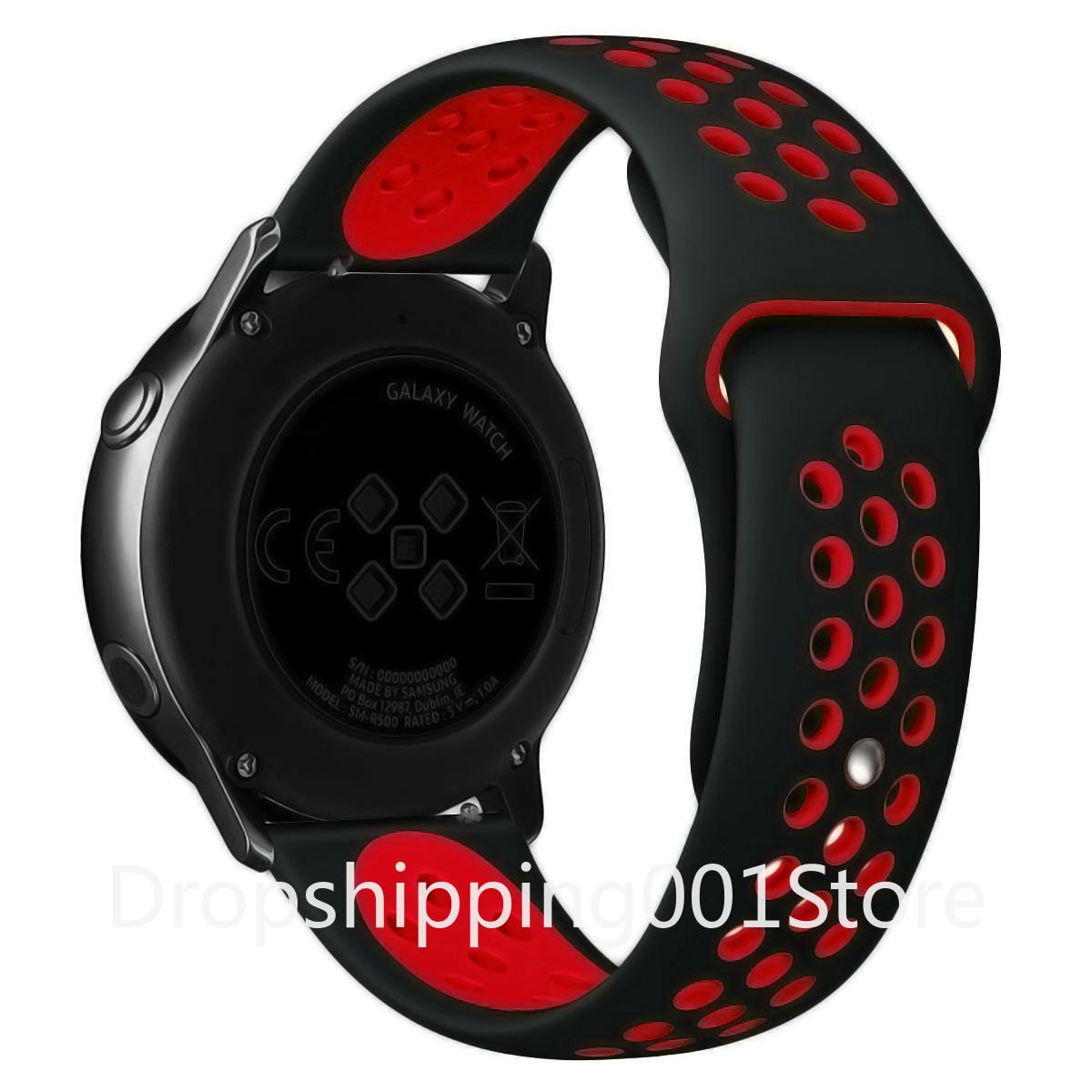 Silikonband 20/22 mm für Samsung Galaxy Watch 3 4 klassisches Armband Gear S3 46/42 mm Huawei Watch GT2 Correa Armband Active 2 40 mm 44 mm Armband 22mm watch strap rot
