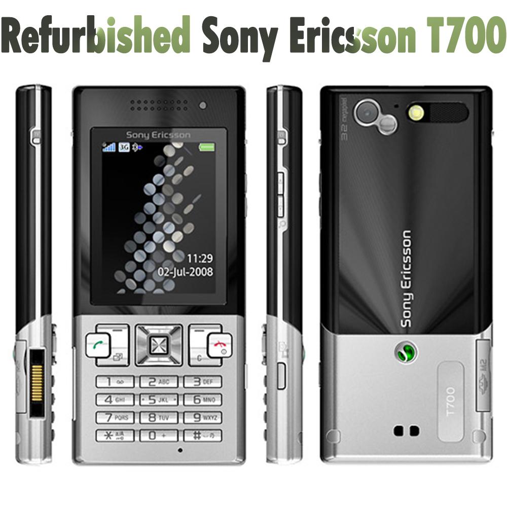 Generalüberholtes Original Sony Ericsson T700 Mobiltelefon 3MP Kamera 3G Mobiltelefon mit 1 SIM simple set rot