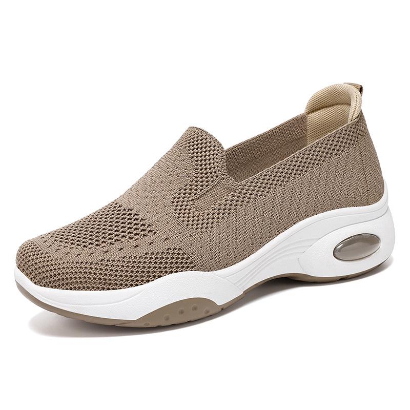 Schuhe für Damen Neue Sommer Einzelne Schuhe Lässig Atmungsaktiv Damen Schuhe Walking Sport Alte Mutter Schuhe 41 gray