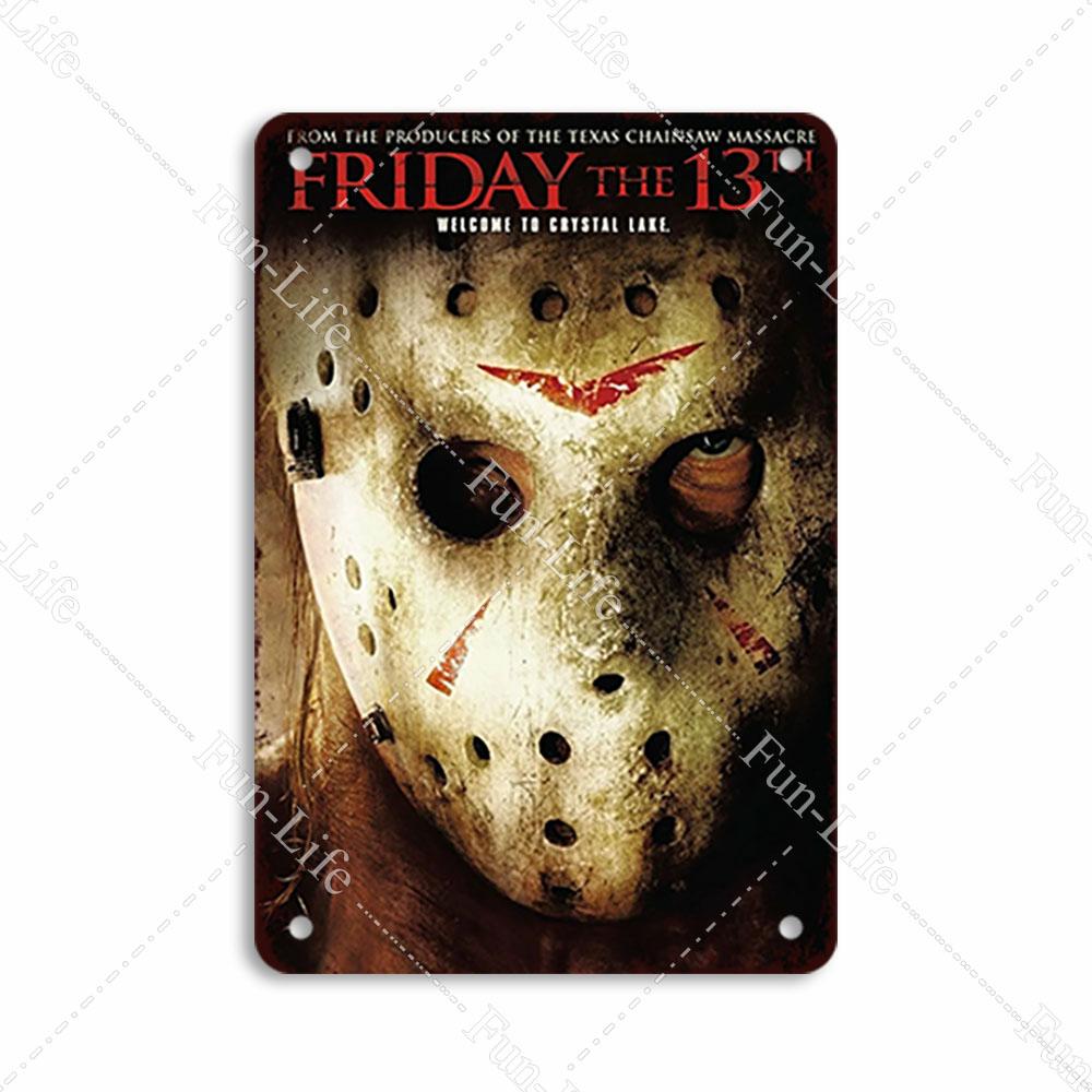 Horror Vintage Filme Metall Poster Wand Kunst Aufkleber für Pub Bar Club Home Wand Zimmer Dekoration Retro Mtal Zeichen Plakette 20x30CM 20x30cm（7.8x11.8inch）